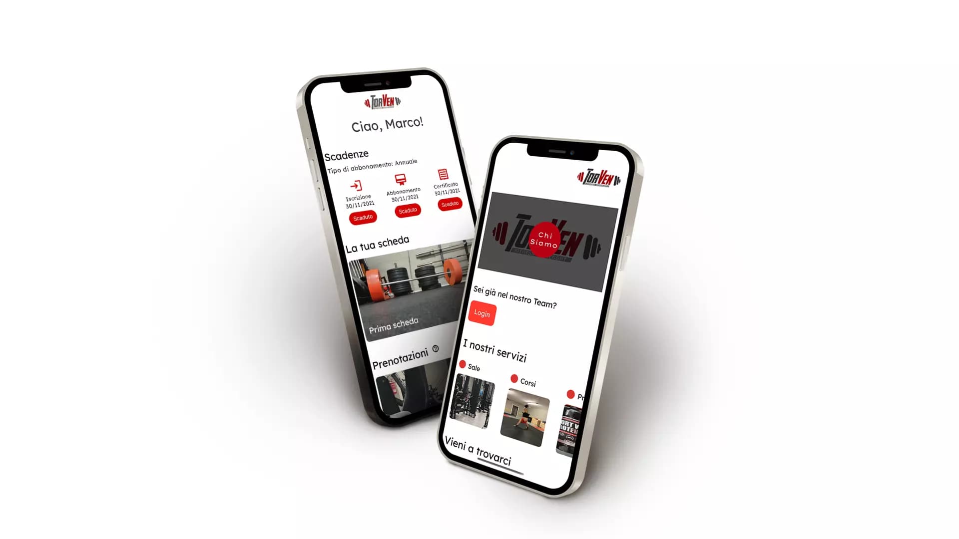 Torven app interface on a phone mockup