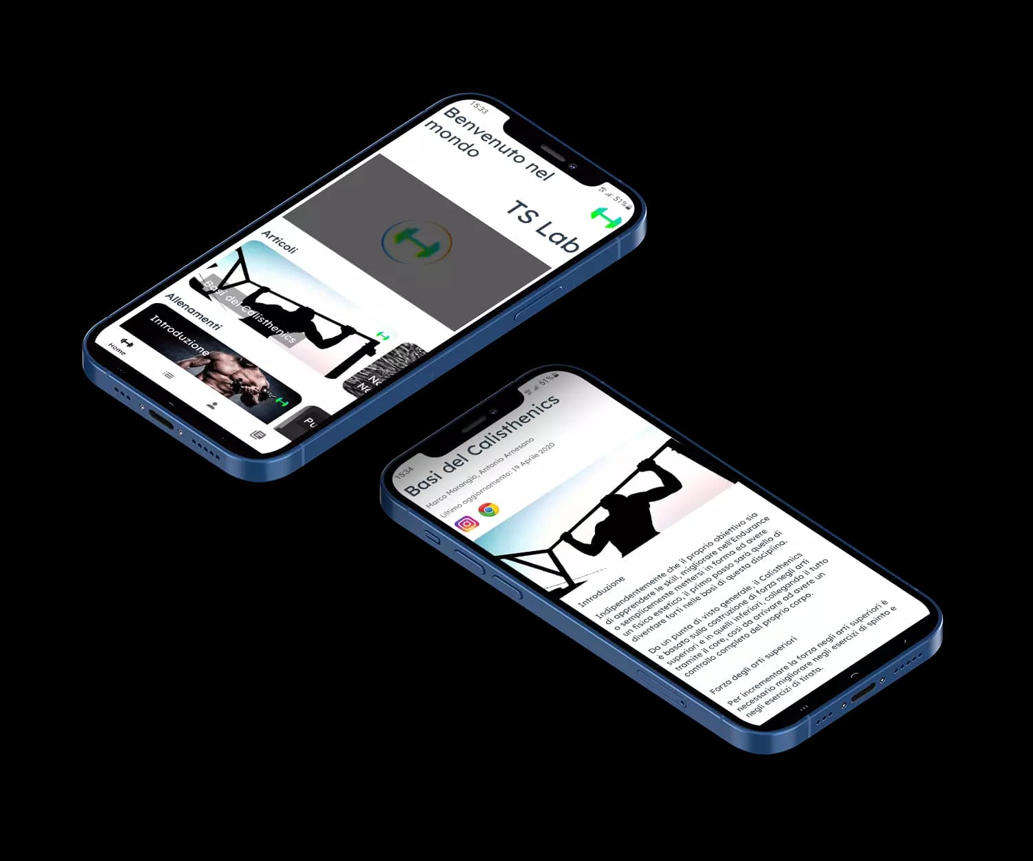 TS Lab app mockup