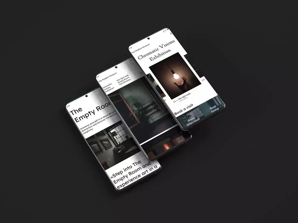 The Modern Museum app mockup