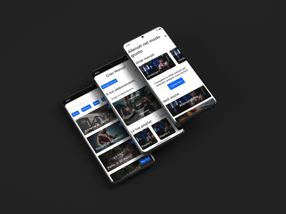 SIDE Fitness app mockup