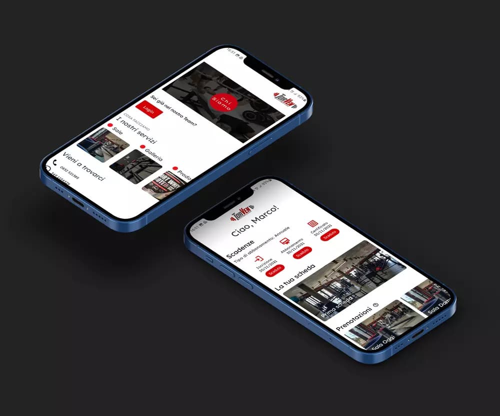 Torven Gym app mockup